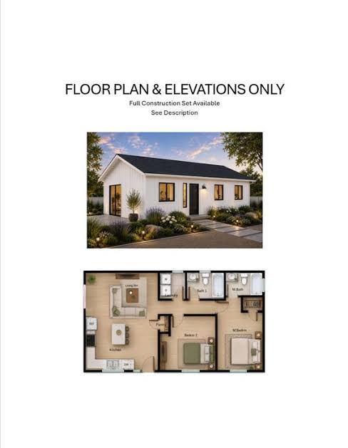 2 bedroom ADU floor plan reference