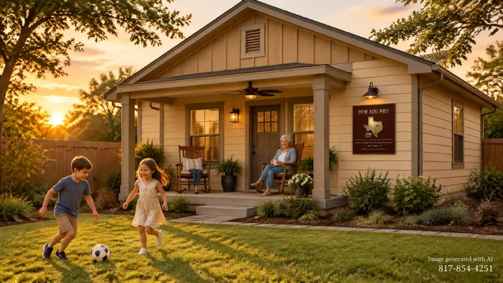 Guest House (ADU) Exteriors in North Texas: Warm Hardie Siding vs. Luxury Brick & Stone